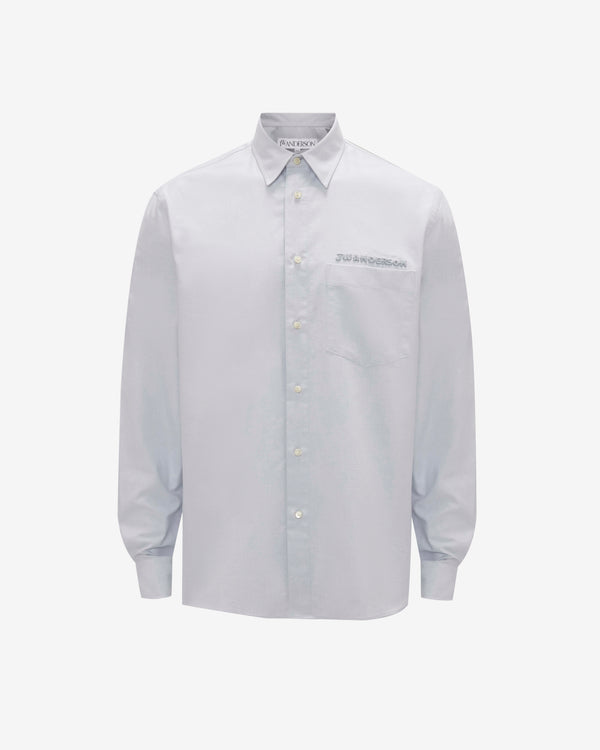 JW Anderson - Men's Classic Fit Logo Pocket Shirt - (Pale Grey)