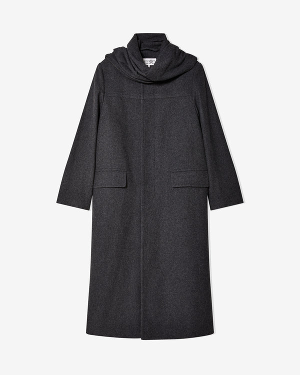 MM6 Maison Margiela - Men's Scarf Coat - (Dark Grey)