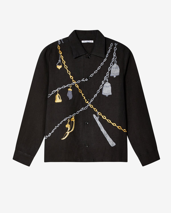 Sky High Farm -  Chain Embroidered Shirt - (Black)