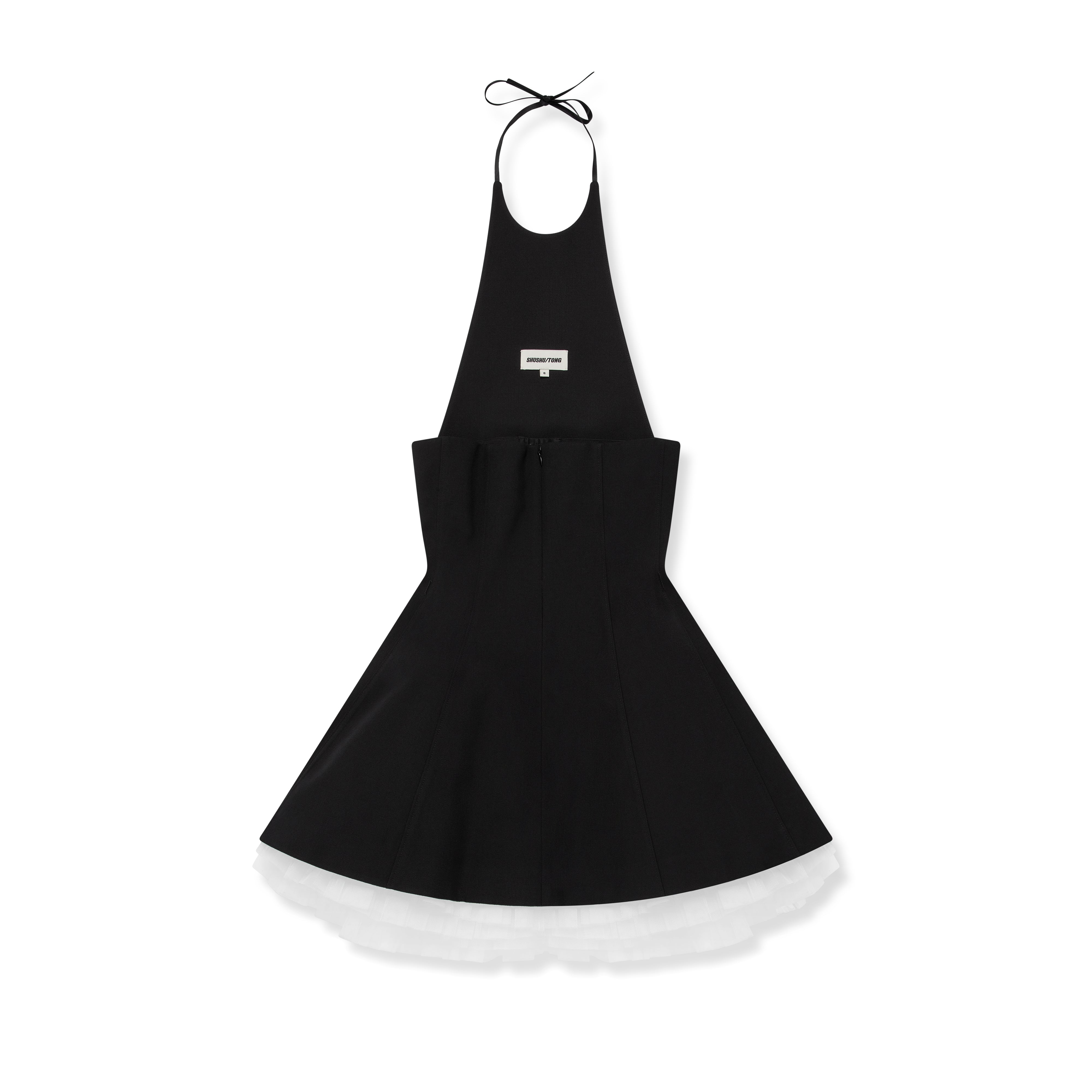 SHUSHU/TONG - Women's Two-Piece Strapless Puffy Dress - (Black)
