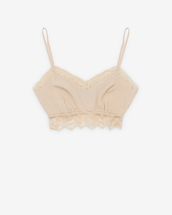 Simone Rocha - Women's Lace Trim Negligee Bralette - (Nude)
