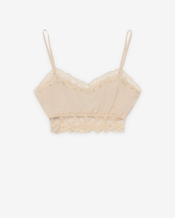 Simone Rocha - Women's Lace Trim Negligee Bralette - (Nude)