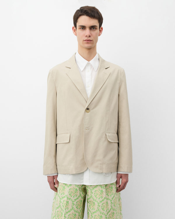 Simone Rocha - Men's Relaxed Blazer With Daisy - (Stone)