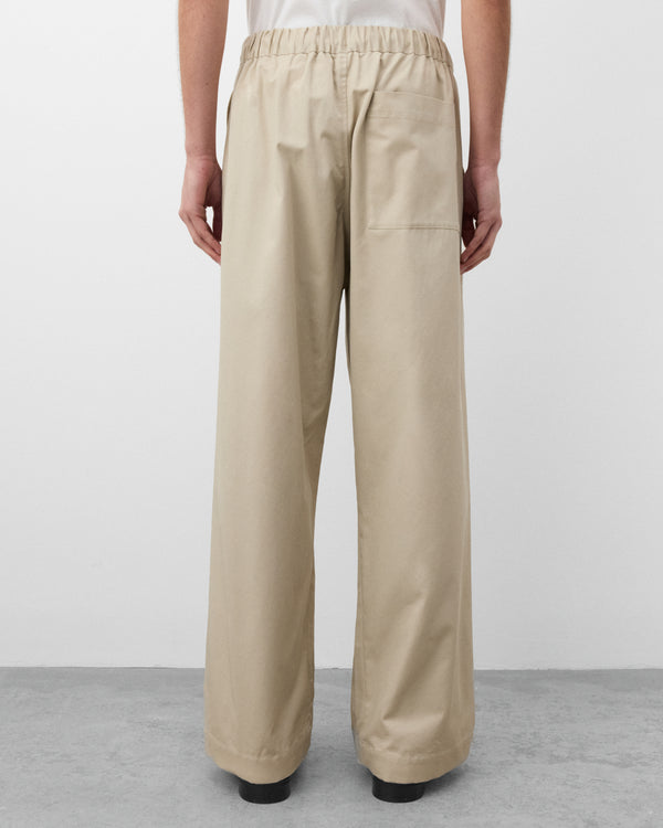 Simone Rocha - Men's Elasticated Knee Pleat Trouser - (Stone)