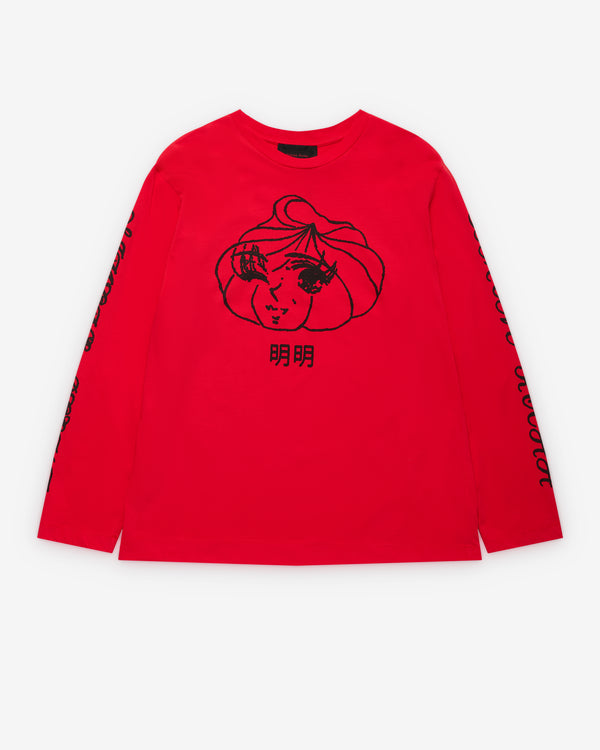 Simone Rocha - Women's Ming Ming Long Sleeve T-Shirt - (Red/Black)