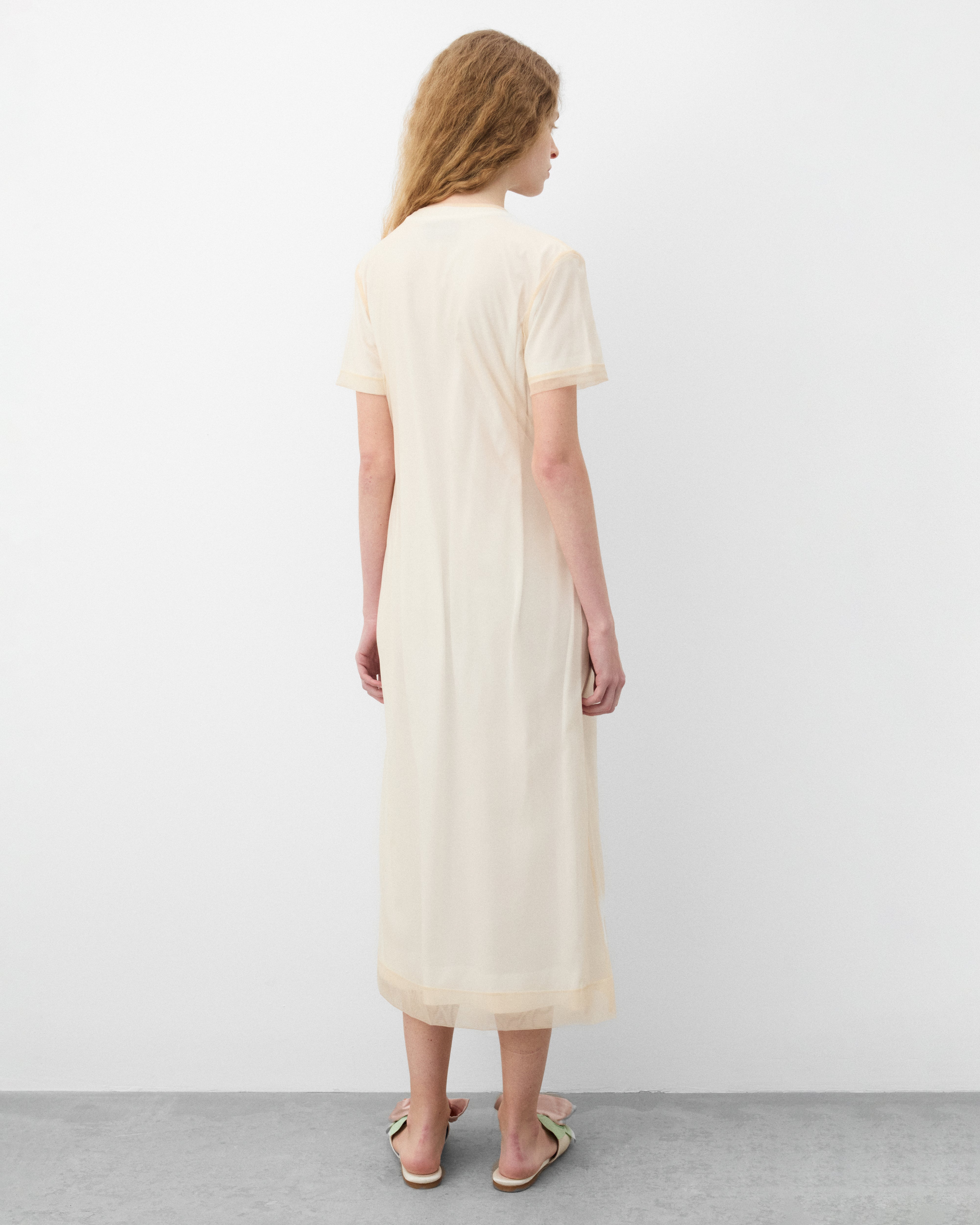Simone Rocha: Women's Layered Liquid Dress (White/Nude) | DSMNY E-SHOP