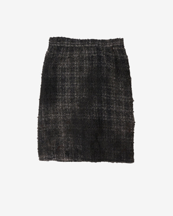 Doublet - Women's Smog Air Stained Tweed Skirt - (Black)