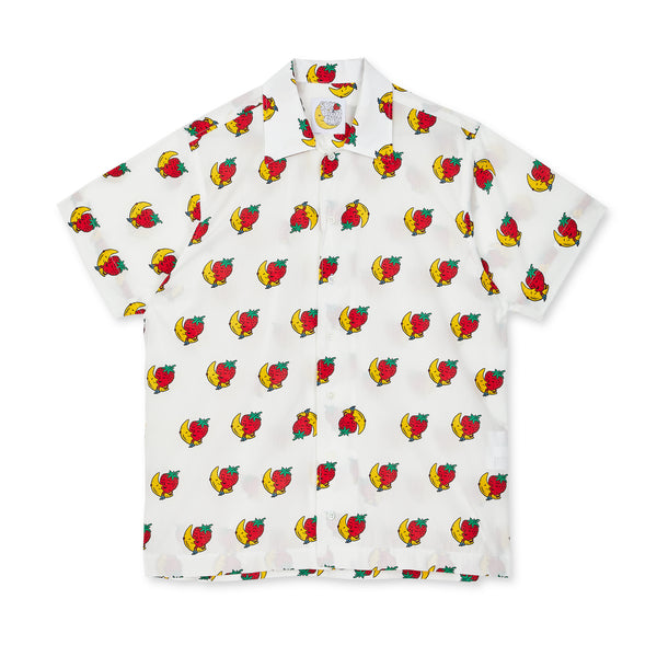 Sky High Farm - Strawberry & Moon Printed Short-Sleeve Shirt - (White)