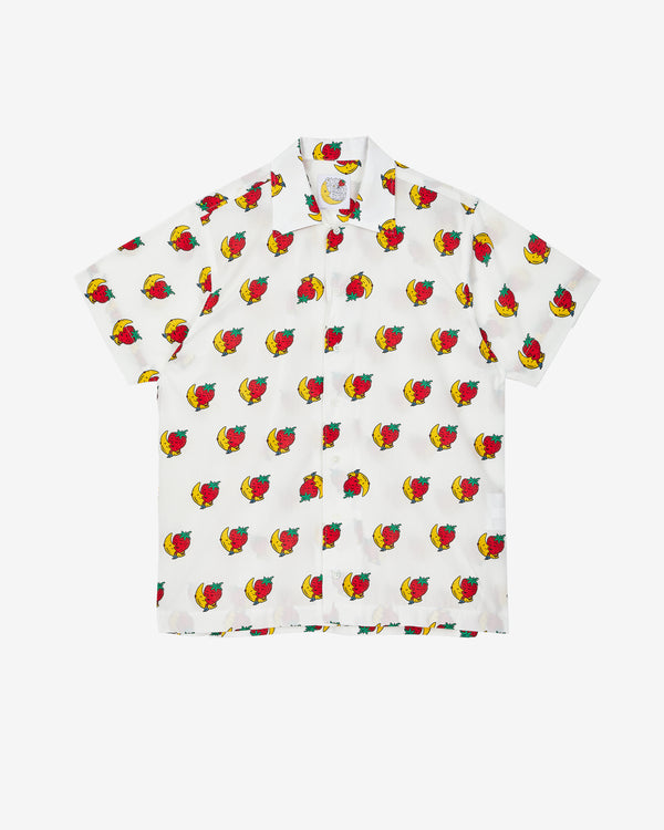 Sky High Farm - Strawberry & Moon Printed Short-Sleeve Shirt - (White)