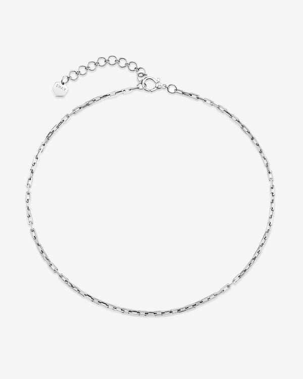 Shay - Baby Link Necklace - (White Gold)