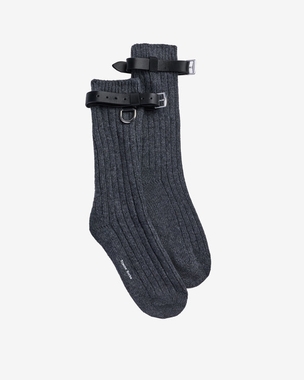 Simone Rocha - Women's Chunky Wool Ankle Socks - (Dark Grey)