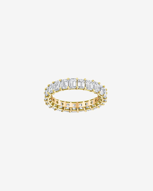 Shay - Women's Small Emerald Cut Eternity Band - (Yellow Gold)