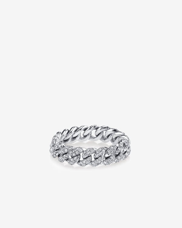 Shay - Women's Mini Link Ring - (White Gold)