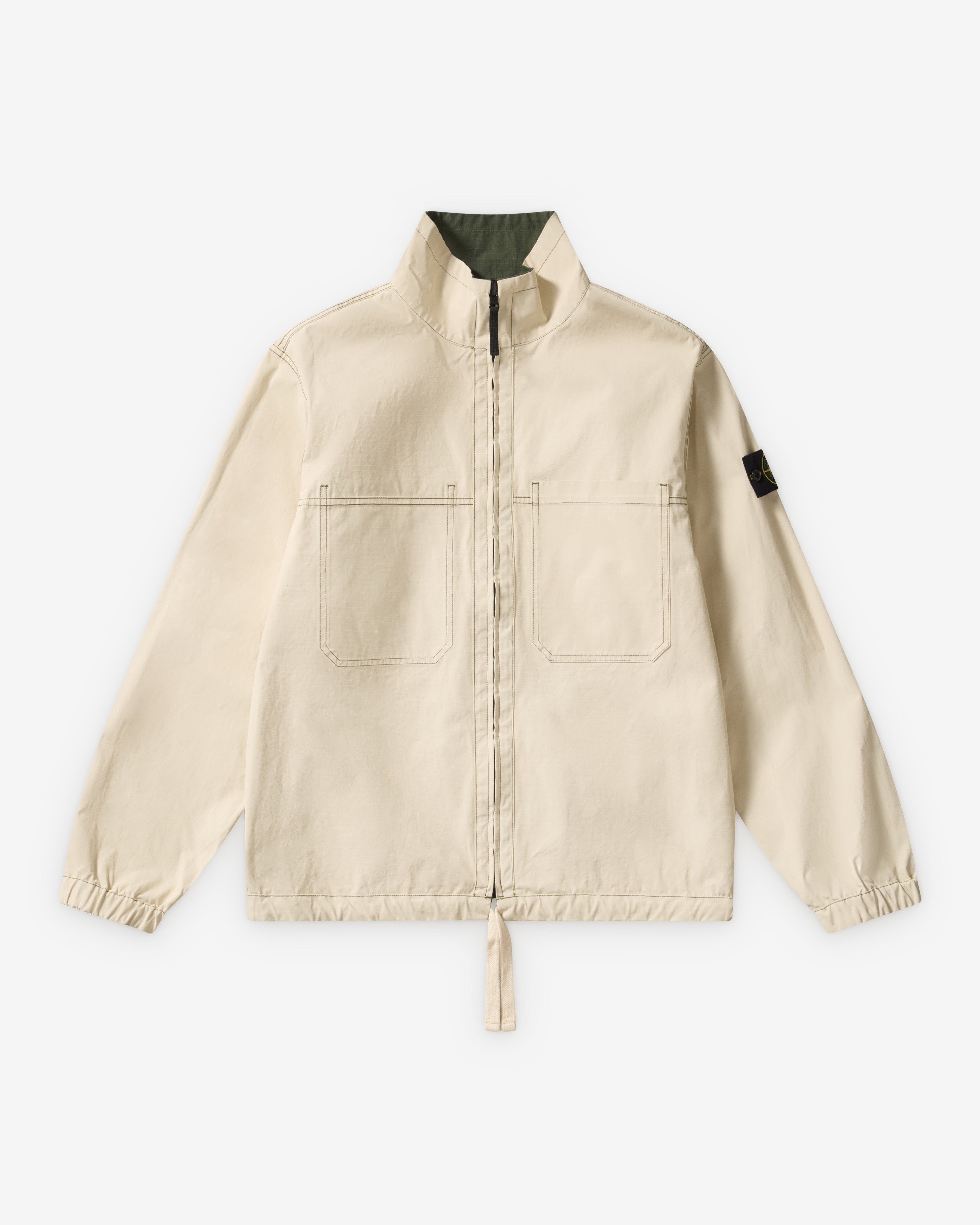 未使用90sITALIA製STONE アイボリーリネンシャツ 希少 Stone Island: Men's New Balance Reversible Shirt (Juniper/Ivory