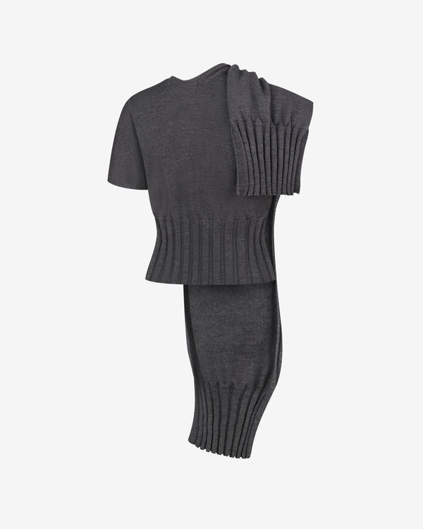 Litkovska - Women's Layered Wool Top - (Grey)