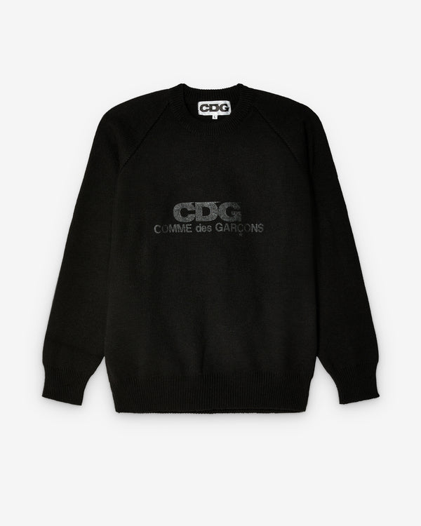 CDG - Rib Stitch School Pullover - (Black)