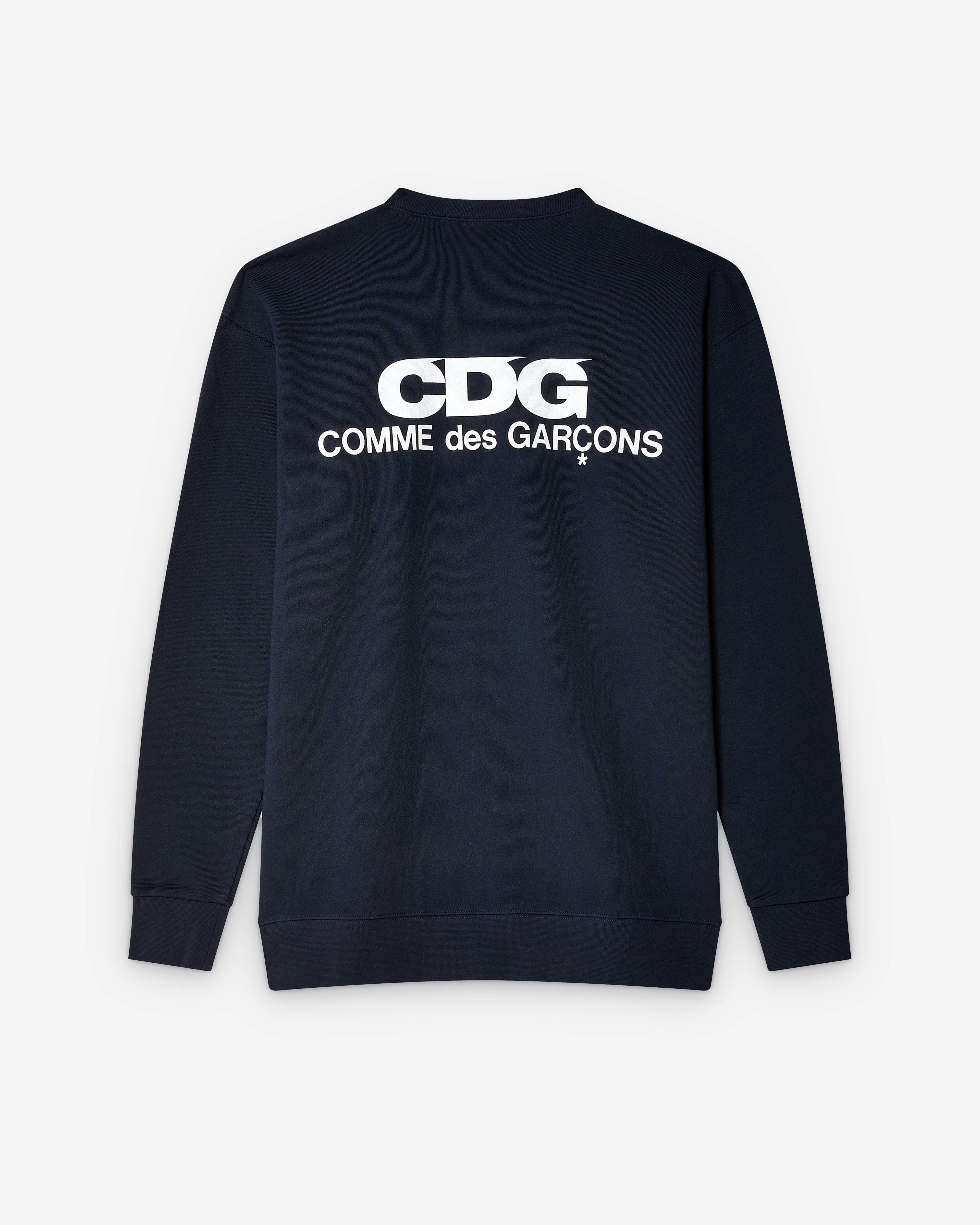 CDG トレーナー ネイビー CDG: Logo Crew Neck Sweatshirt (Navy) | DSMNY E-SHOP