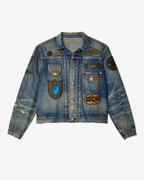 Sacai - Men's Gonz Denim Jacket - (Light Blue)