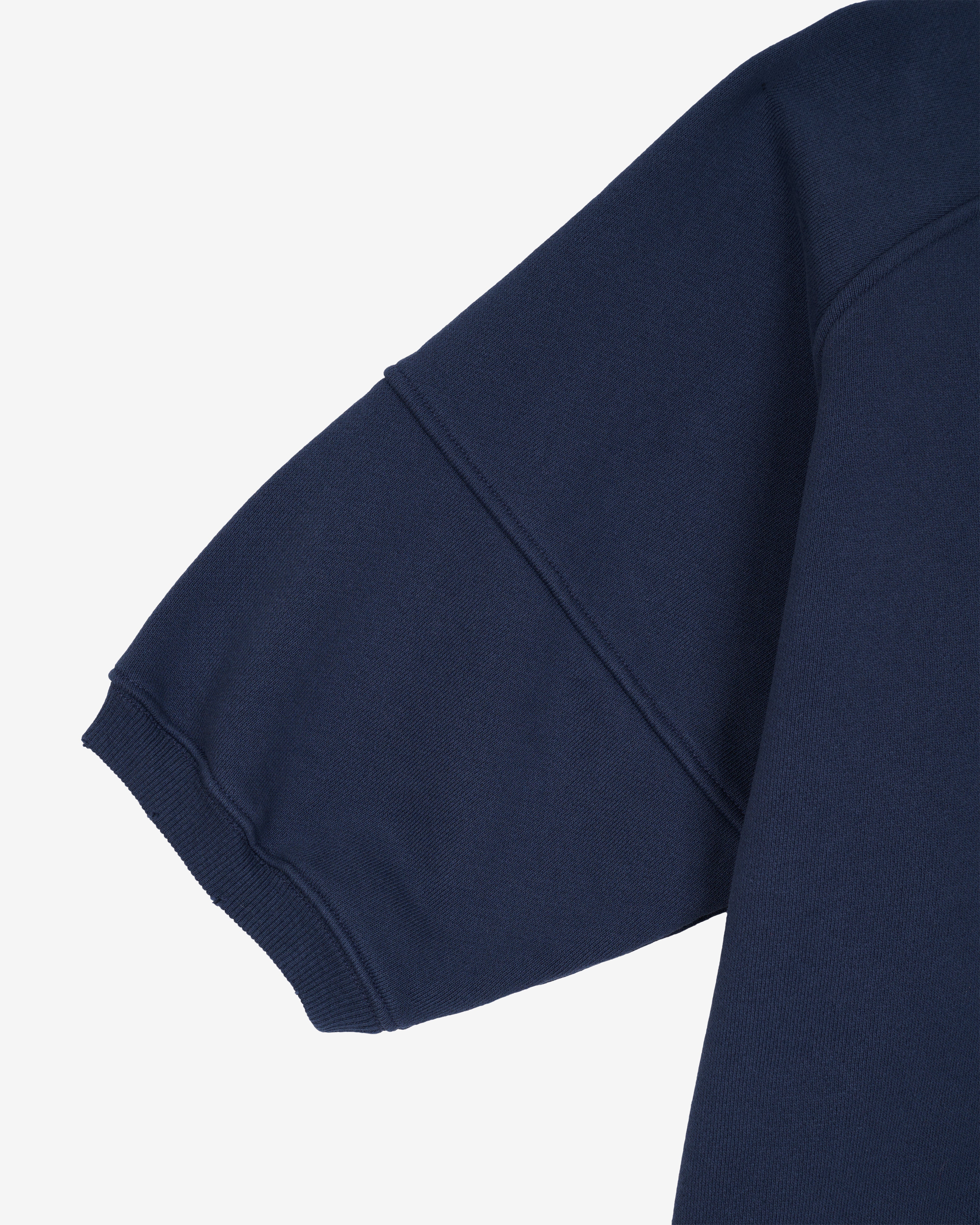 Brain Dead: Men's Short Sleeve Crewneck Sweatshirt (Navy) | DSMNY