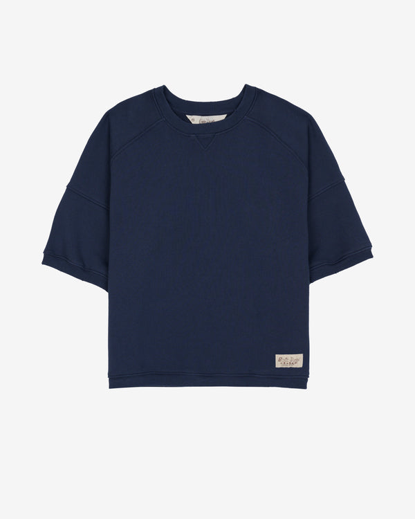 Brain Dead - Men's Short Sleeve Crewneck Sweatshirt - (Navy)