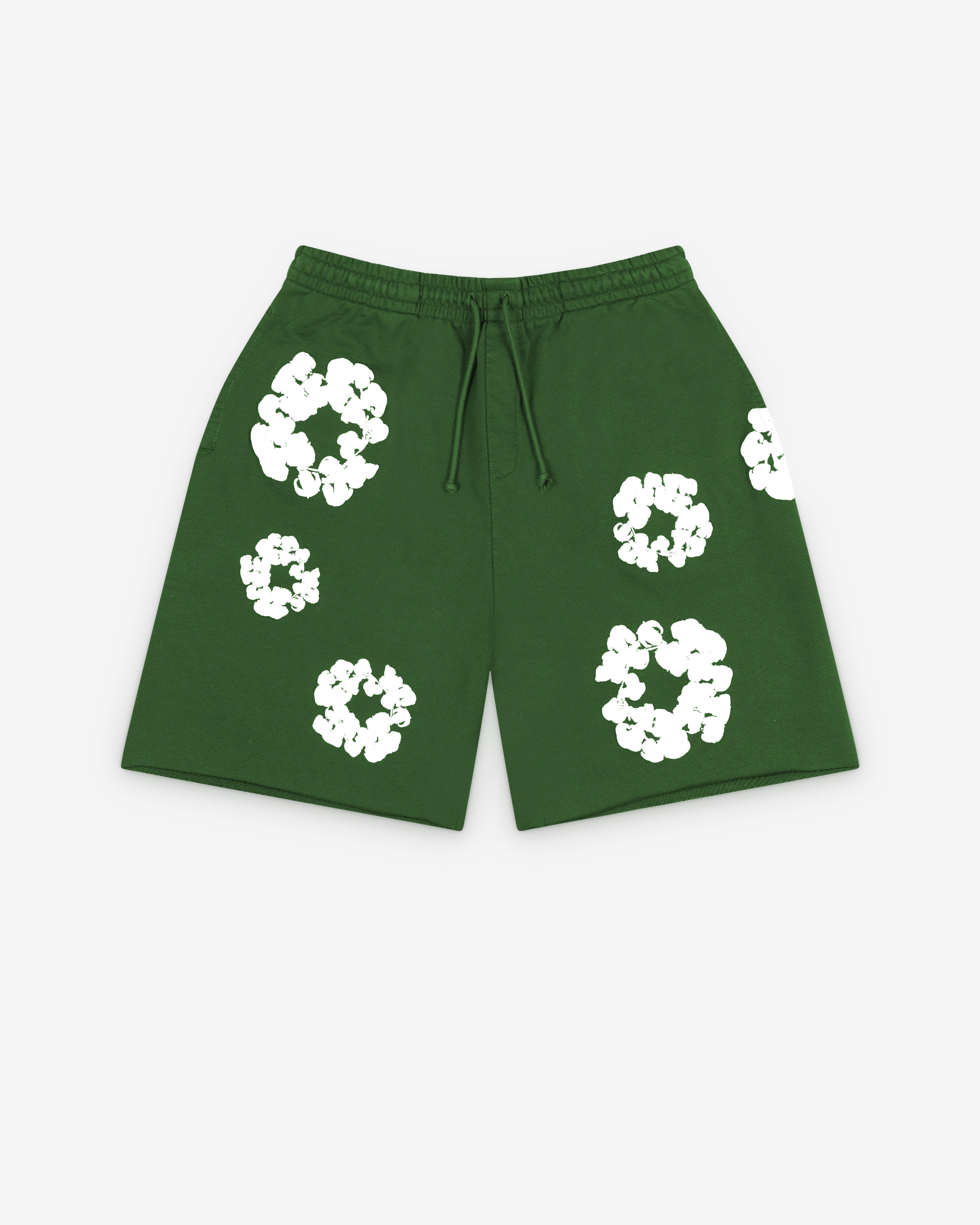 Denim Tears: Men's Cotton Wreath Shorts (Green) | DSMNY E-SHOP