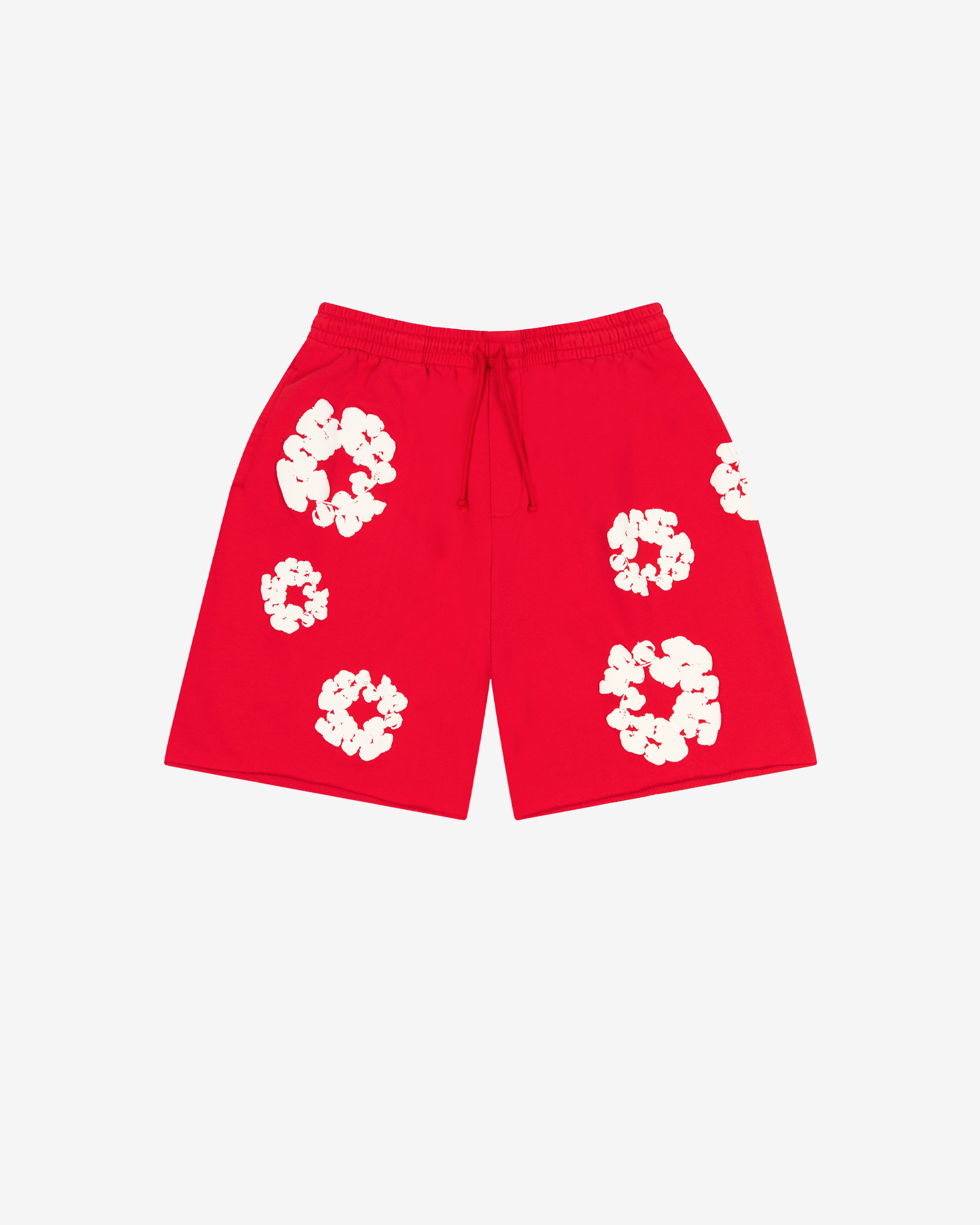 Denim Tears: Cotton Wreath Shorts (Red) | DSMNY E-SHOP