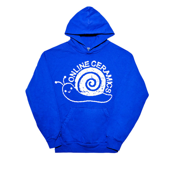 Online Ceramics - Men's Snail Logo Hoodie - (Blue)