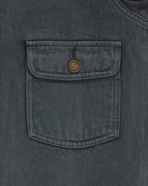 Fugazi - Men's Soot Denim Jacket - (Grey)