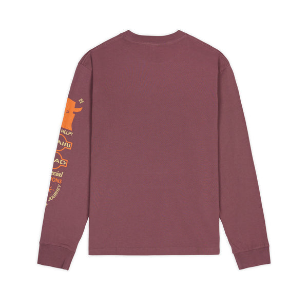 Brain Dead - Men's Special Illusions Long Sleeve T-Shirt - (Clay)