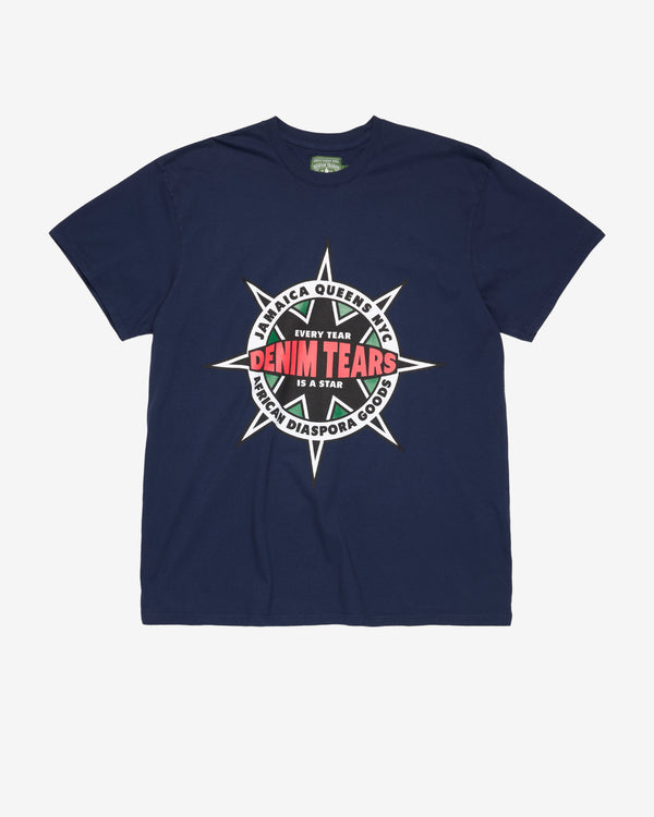 Denim Tears - Men's Star Short Sleeve Tee - (Navy)