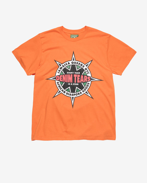 Denim Tears - Men's Star Short Sleeve Tee - (Orange)