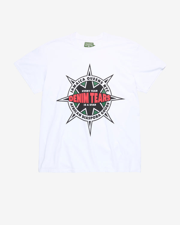 Denim Tears - Men's Star Short Sleeve Tee - (White)