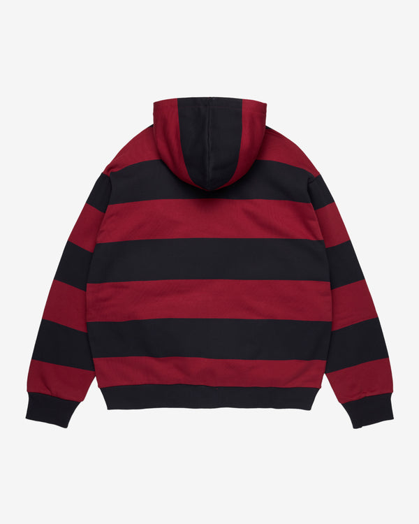 Denim Tears - Men's Striped Zip Hoodie - (Red / Navy)