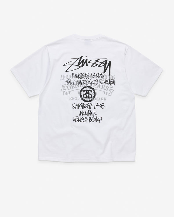 Denim Tears X Stüssy - Men's Beach Tour Tee - (White)