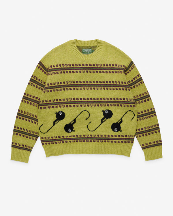 Denim Tears X Stüssy - Men's Knit Sweater - (Green)