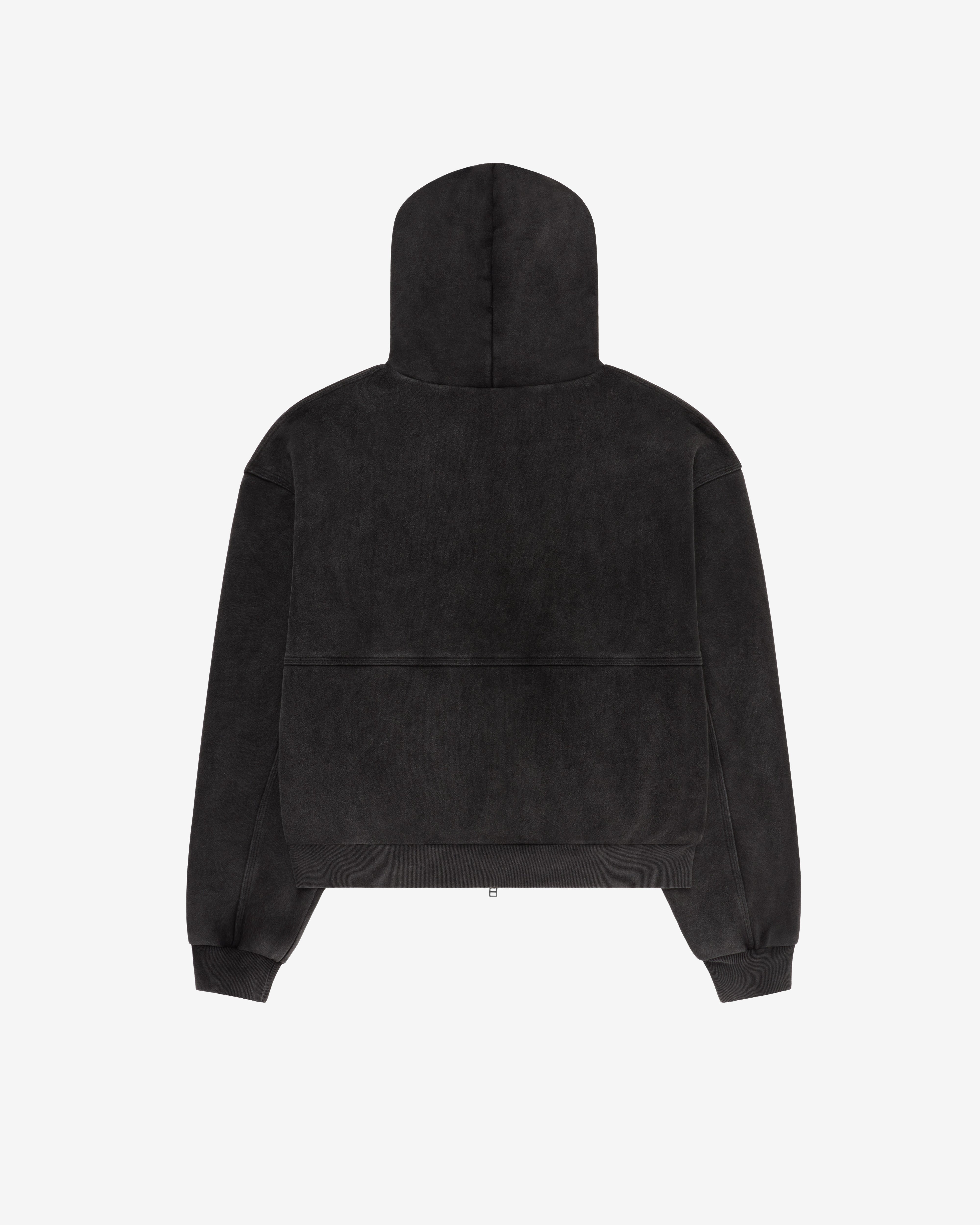 Fugazi: Men's Super Duty Zip Hoodie (Washed Black) | DSMNY E-SHOP