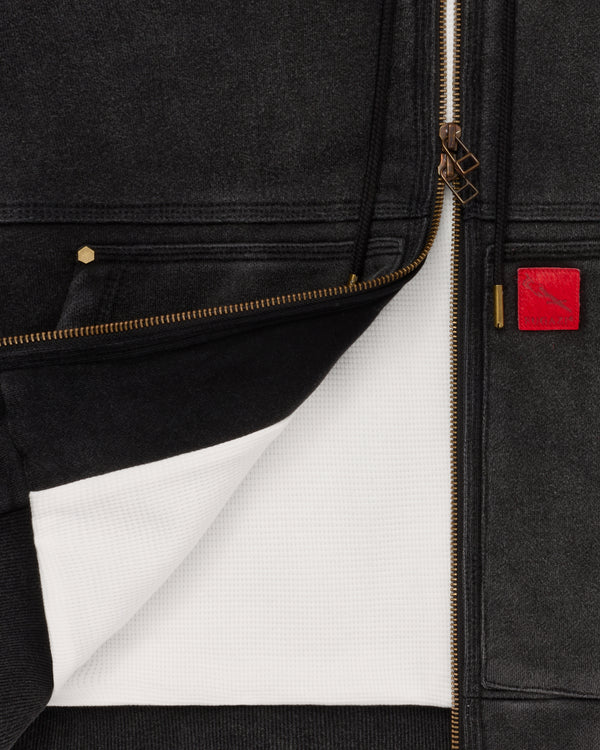 Fugazi - Men's Super Duty Zip Hoodie - (Washed Black)