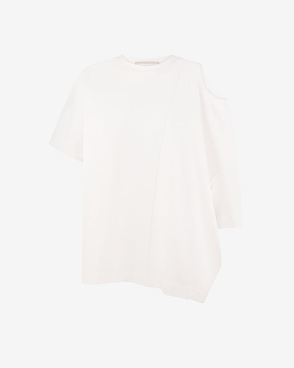 Litkovska - Women's Dual-Neck Reversible T-Shirt - (White)