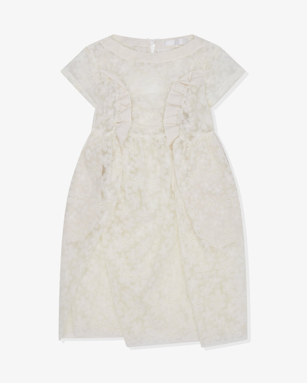 Tao - Women's Floral Embroidered Dress - (Natural)