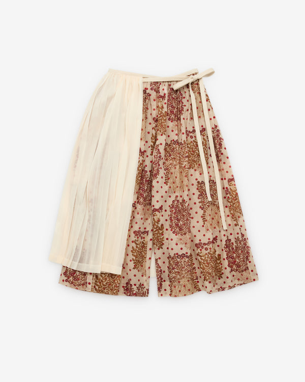 Tao - Women's Skirt Overlay Trousers - (White)