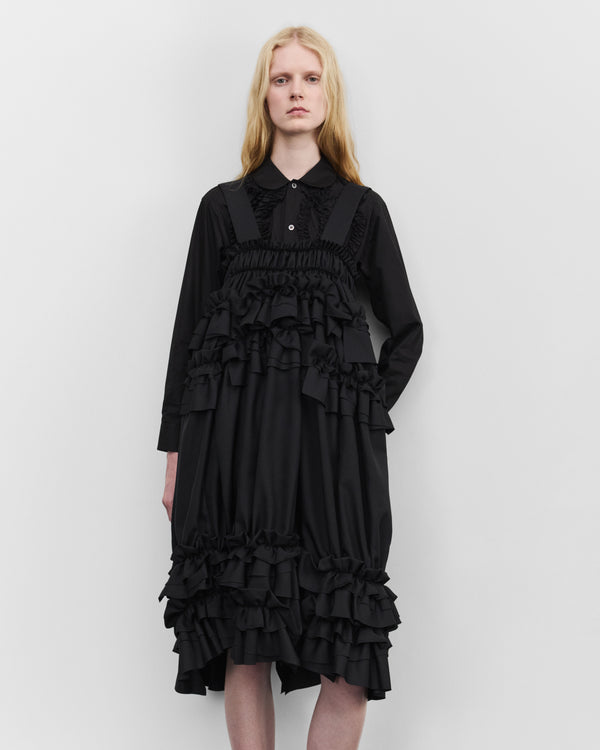 Tao - Women's Tiered Gathered Dress - (Black)