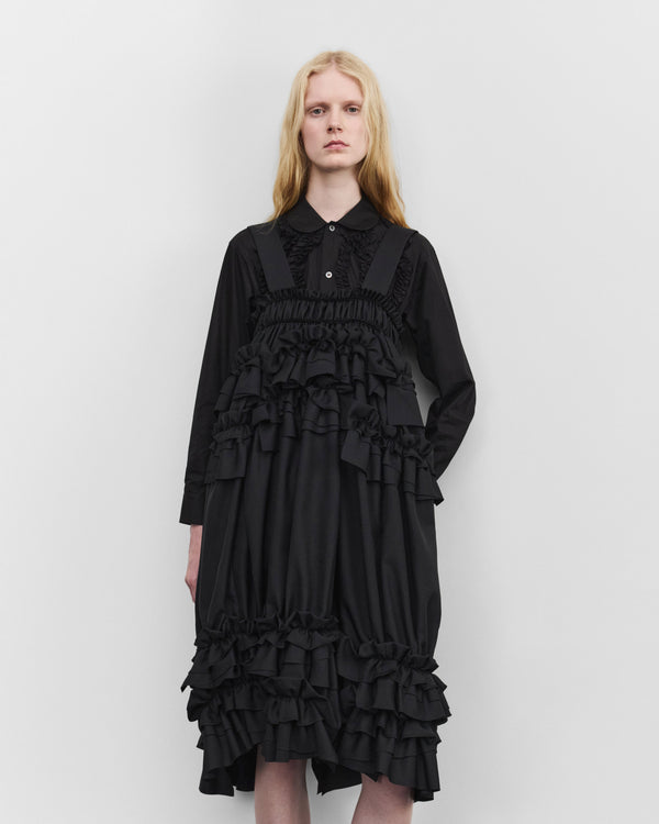 Tao - Women's Tiered Gathered Dress - (Black)