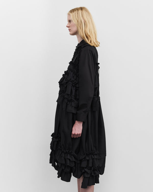 Tao - Women's Tiered Gathered Dress - (Black)