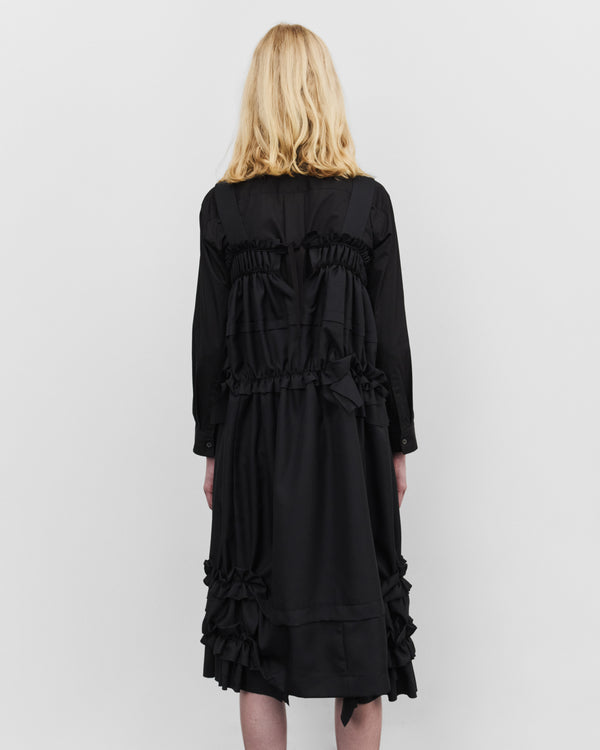 Tao - Women's Tiered Gathered Dress - (Black)
