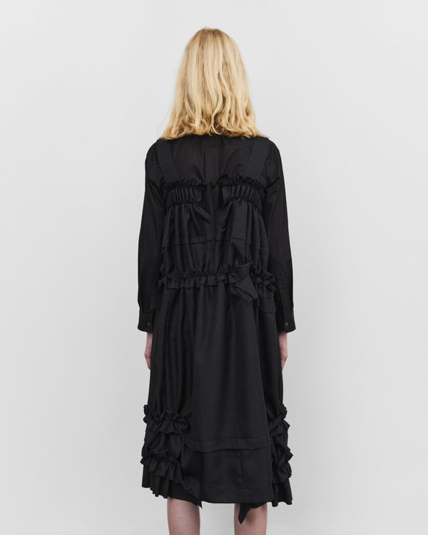 Tao - Women's Tiered Gathered Dress - (Black)