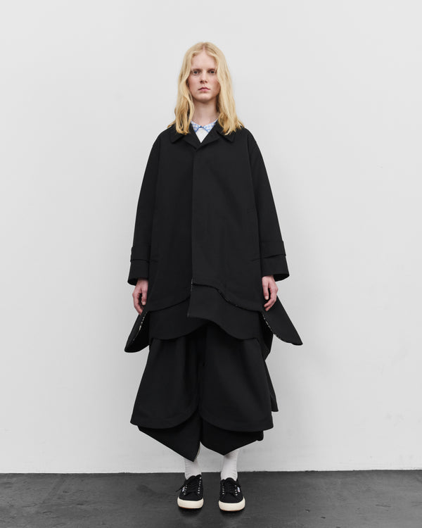 Tao - Women's Double Layer Coat - (Black)
