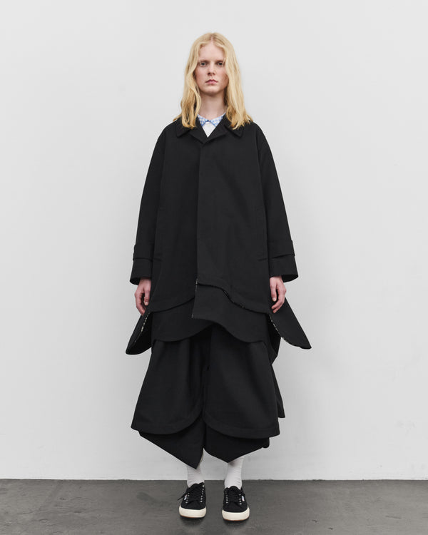 Tao - Women's Double Layer Coat - (Black)