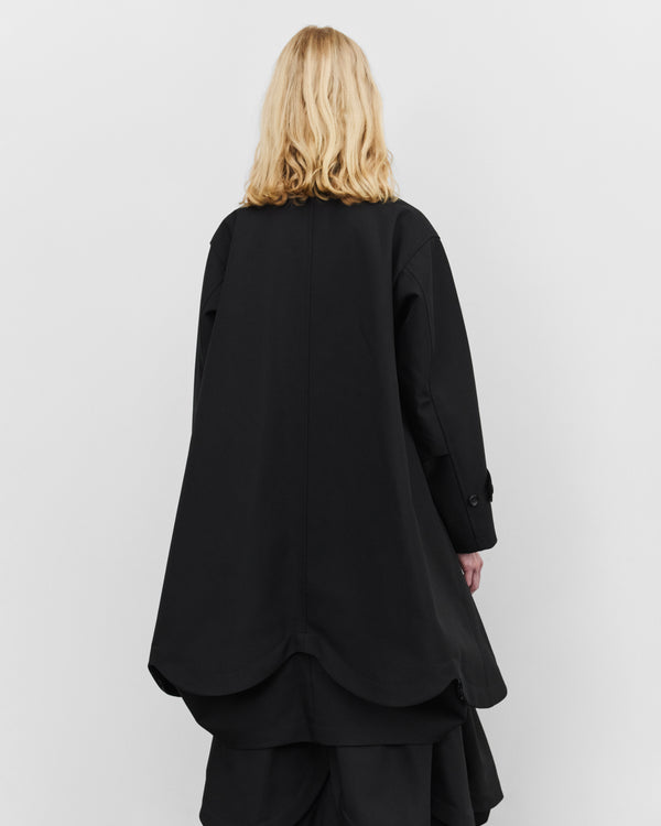 Tao - Women's Double Layer Coat - (Black)