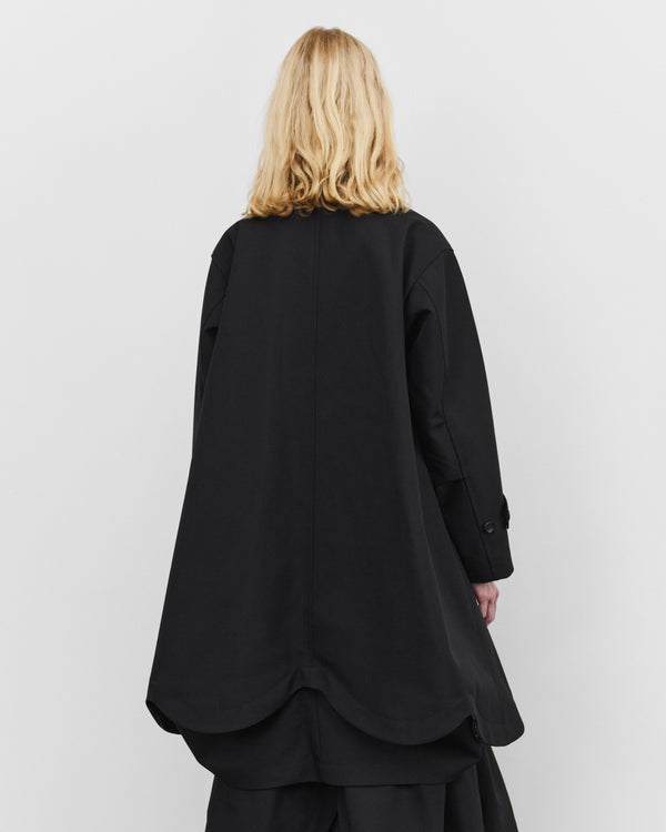 Tao - Women's Double Layer Coat - (Black)