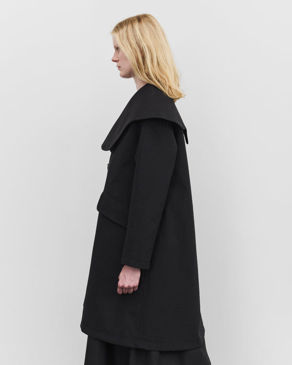Tao - Women's Double Breasted Coat - (Black)